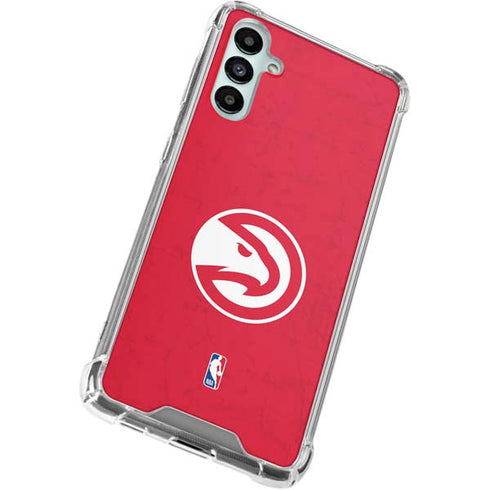 NBA Atlanta Hawks Distressed Galaxy A15 5G Clear Case